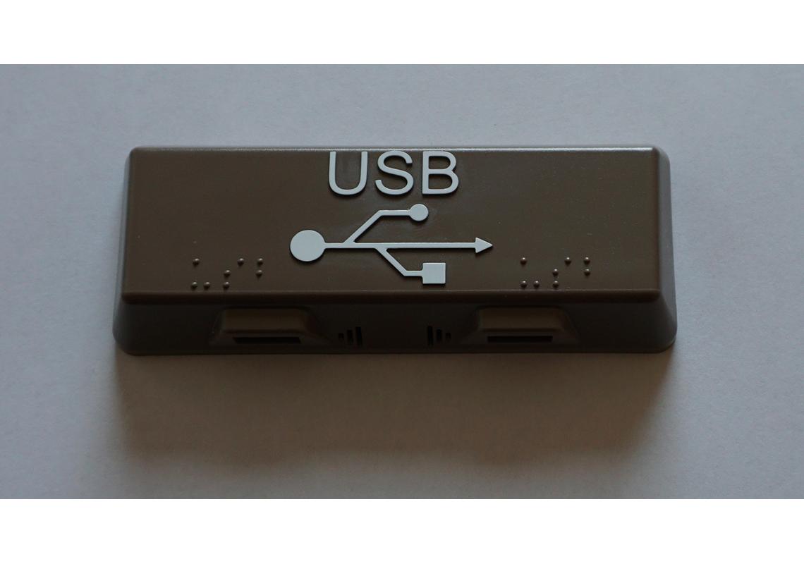 Blue USB plug